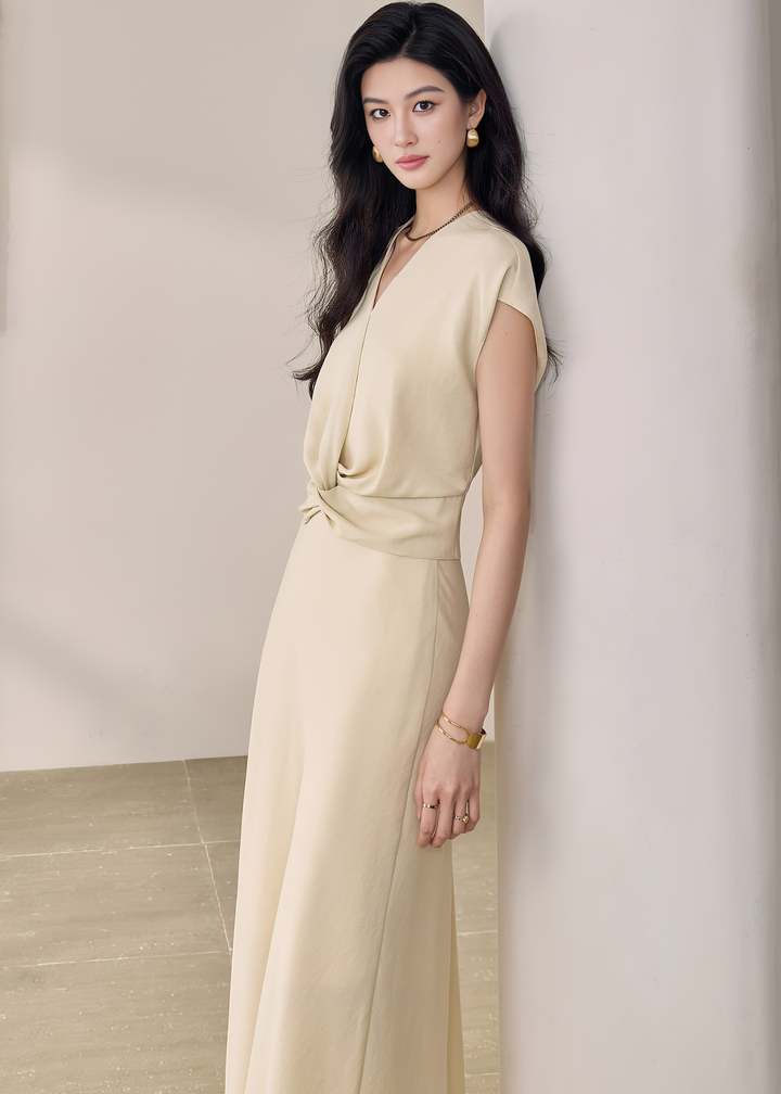 TWISTED WAIST TOP & FLARE SKIRT