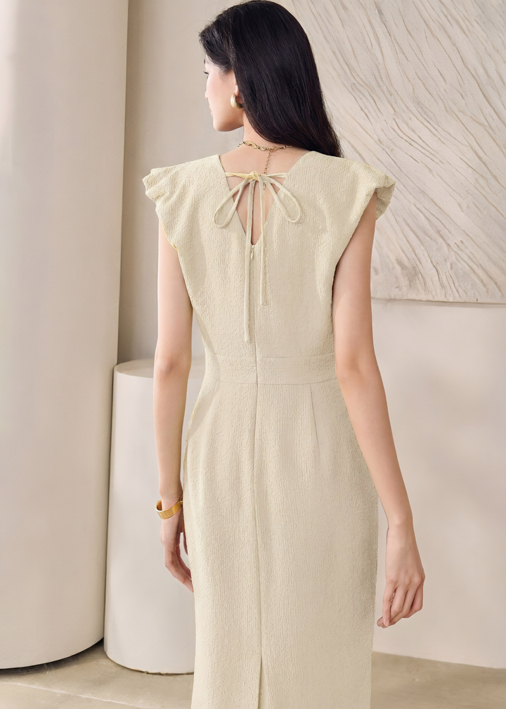 CAP SLEEVE FITTED DRESS