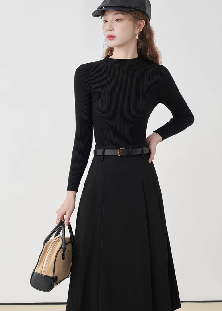 Layered Belt Skirt