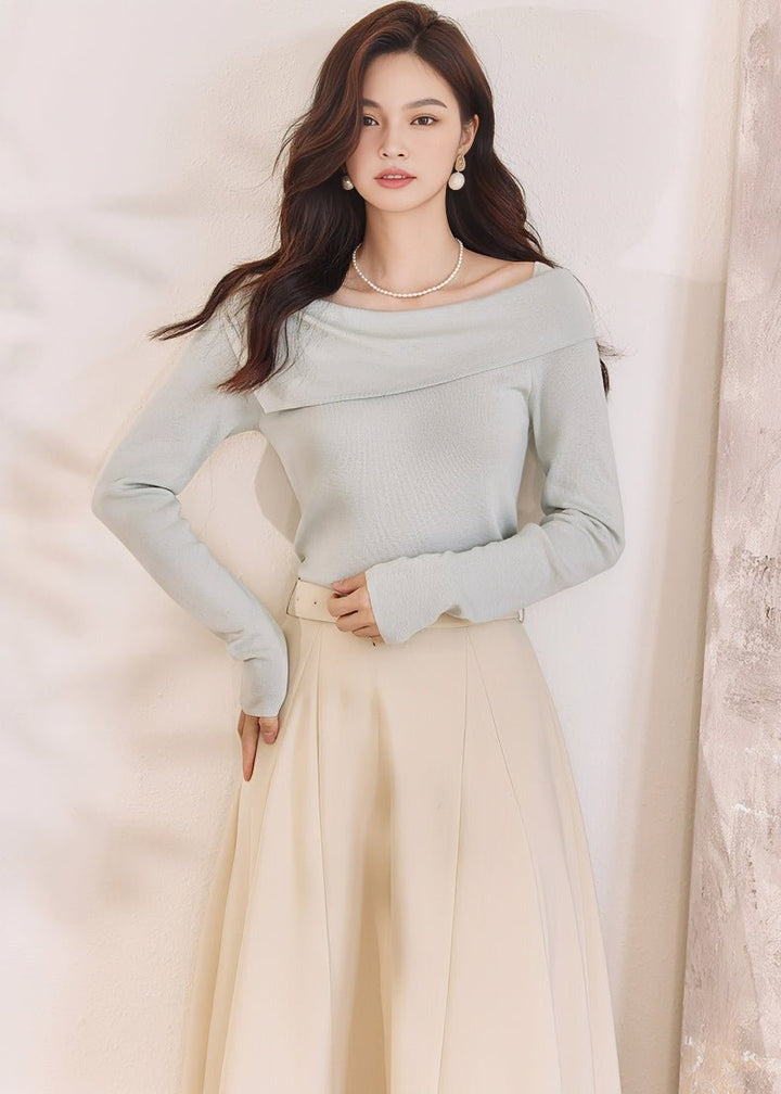 ASYMMETRIC OFF - SHOULDER SWEATER - ANLEM