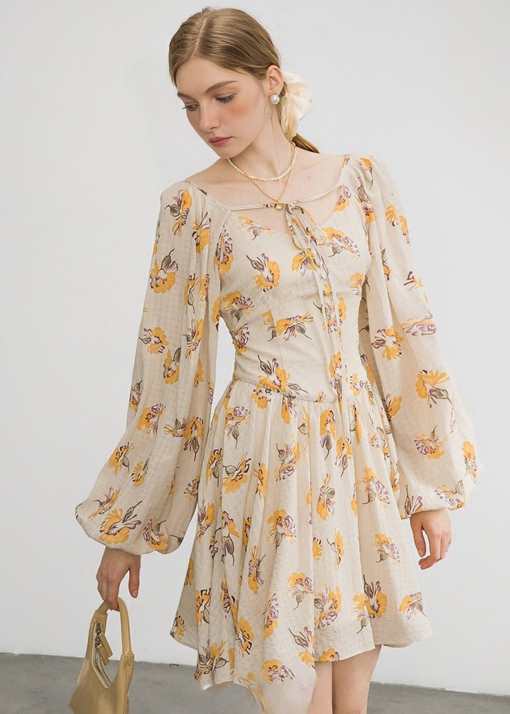 BALLOON LONG SLEEVE DRESS - ANLEM