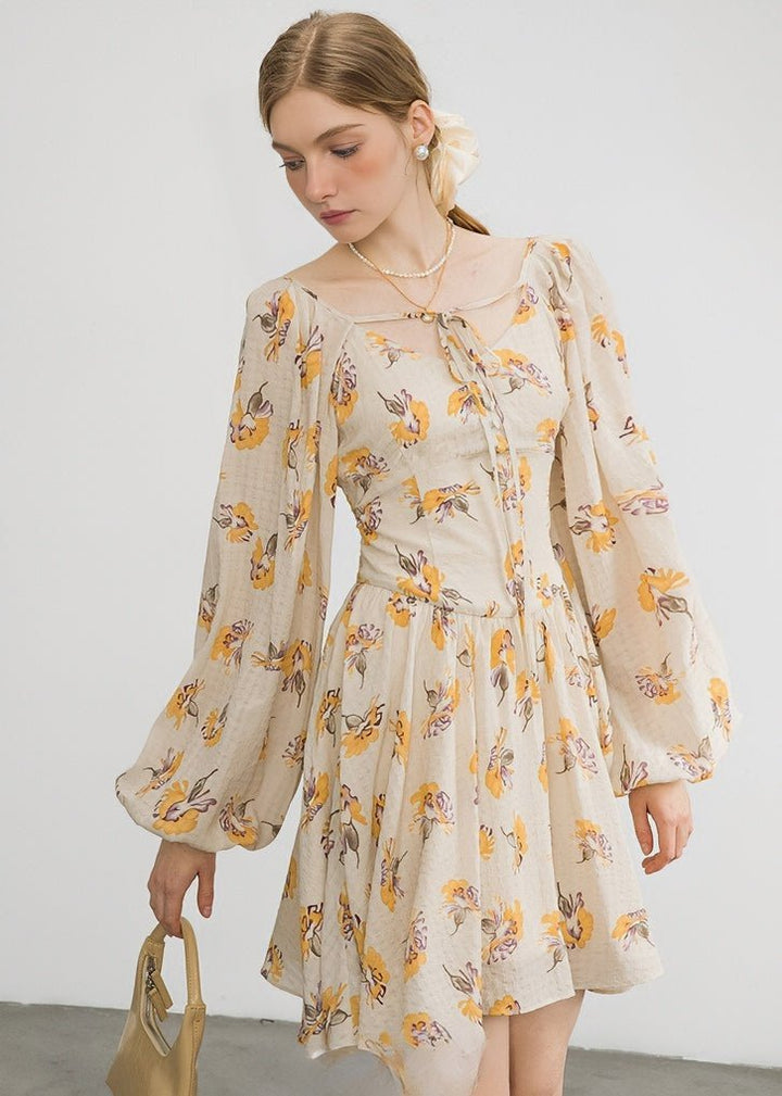 BALLOON LONG SLEEVE DRESS - ANLEM