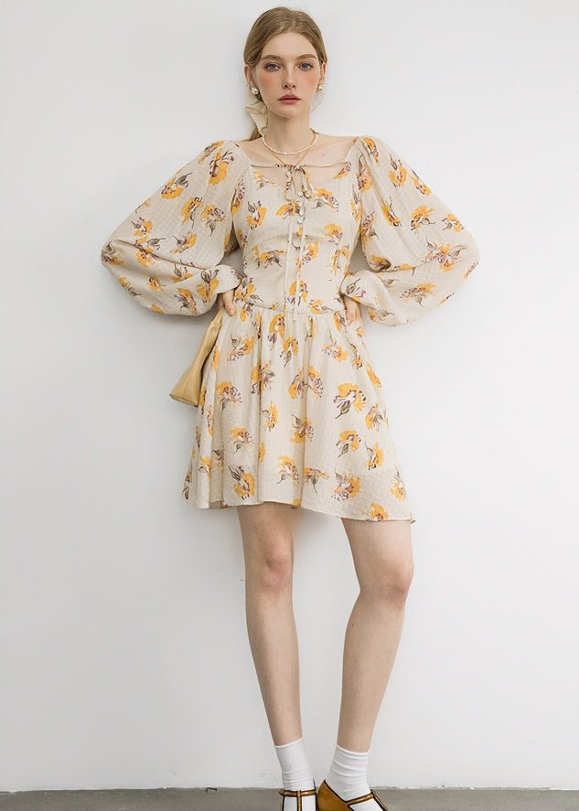 BALLOON LONG SLEEVE DRESS - ANLEM