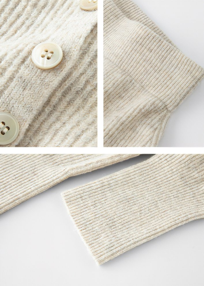 BASIC BUTTON KNIT CARDIGAN - ANLEM