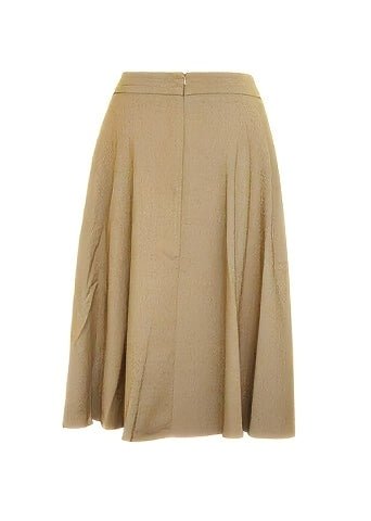 BEIGE PLEATED MIDI SKIRT - ANLEM