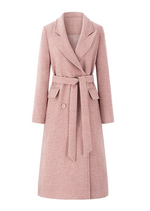 BELTED LONG SLEEVED COAT - ANLEM