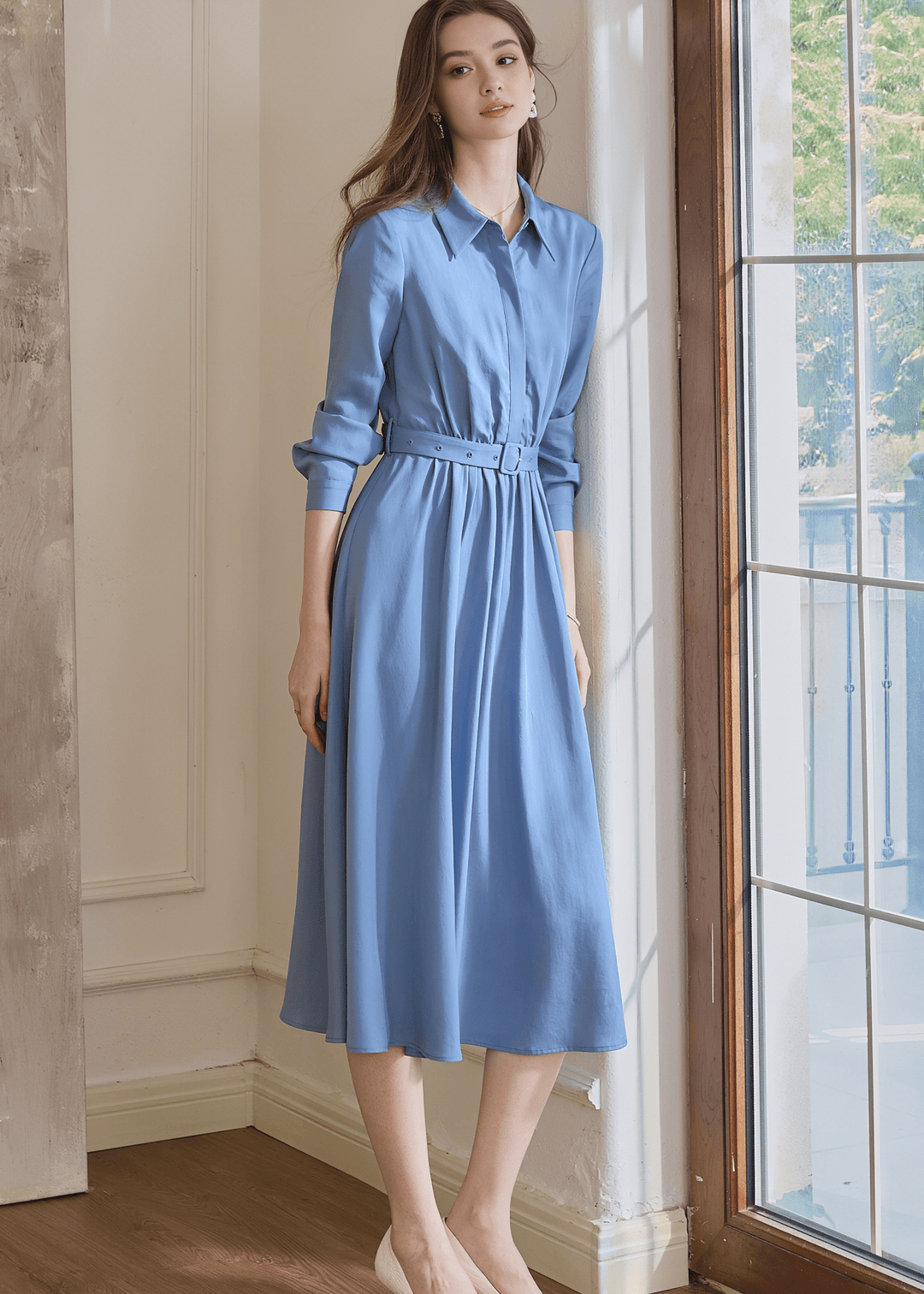 BELTED SHIRT DRESS - ANLEM