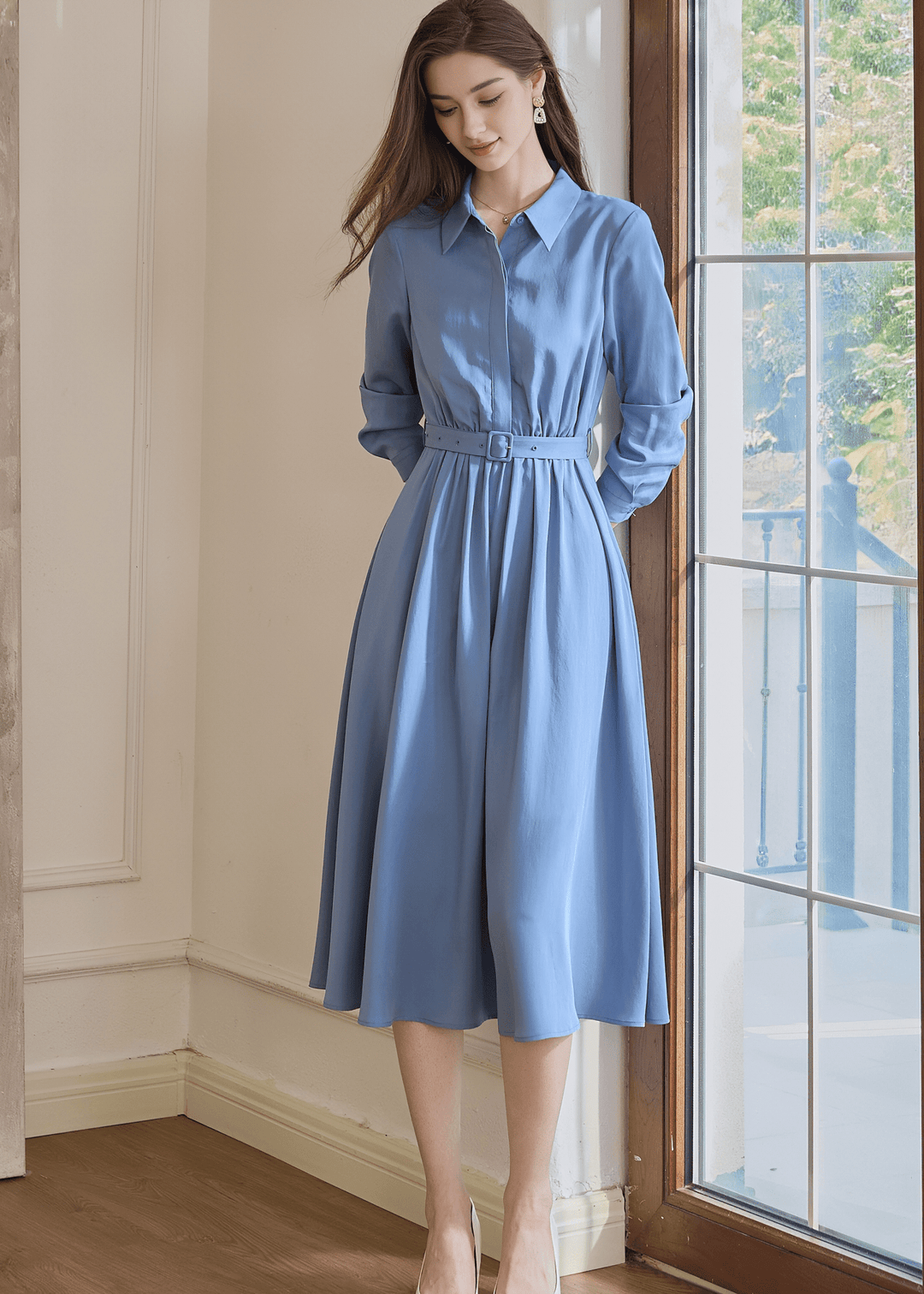 BELTED SHIRT DRESS - ANLEM