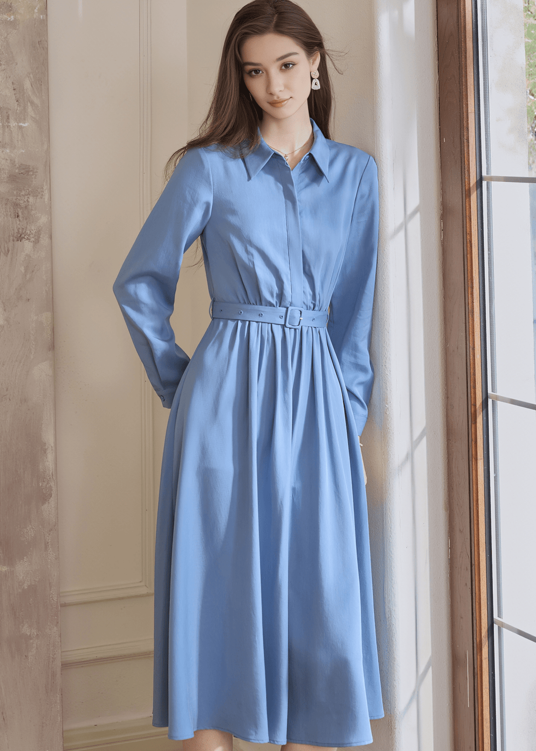 BELTED SHIRT DRESS - ANLEM