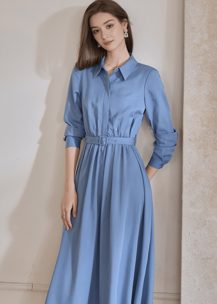 BELTED SHIRT DRESS - ANLEM