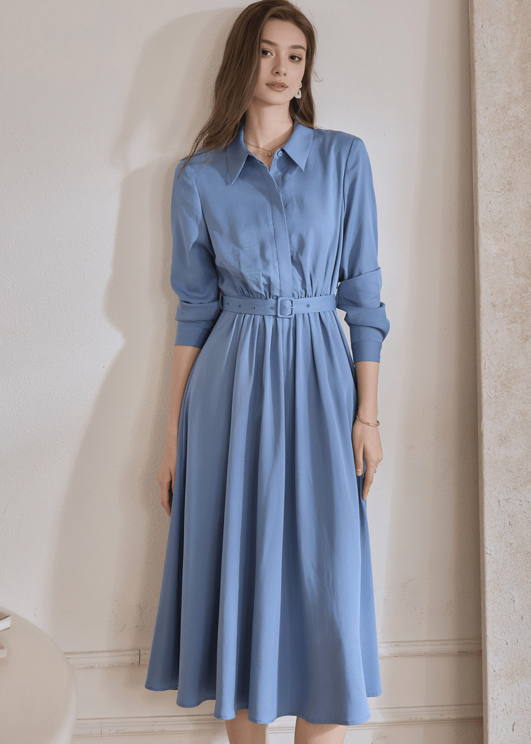 BELTED SHIRT DRESS - ANLEM