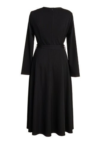 BLACK KNIT SLIM DRESS - ANLEM