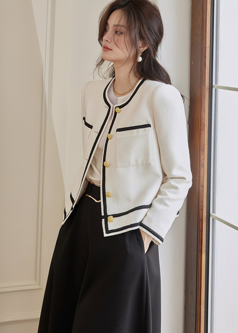 BLACK LINE SHORT JACKET - ANLEM