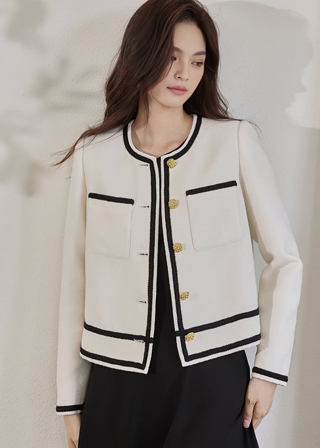 BLACK LINE SHORT JACKET - ANLEM