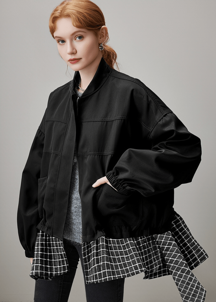 CHECK HEM SWITCHING JACKET - ANLEM
