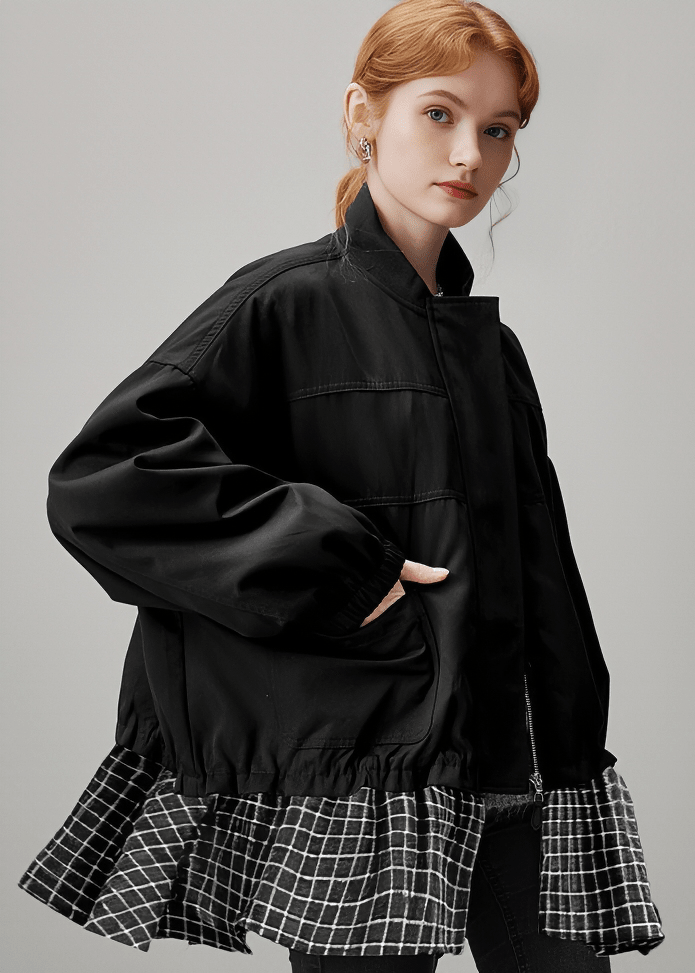 CHECK HEM SWITCHING JACKET - ANLEM