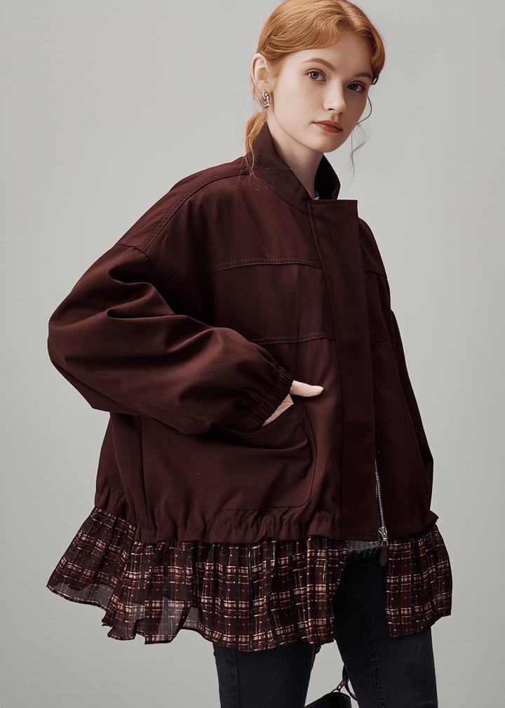 CHECK HEM SWITCHING JACKET - ANLEM