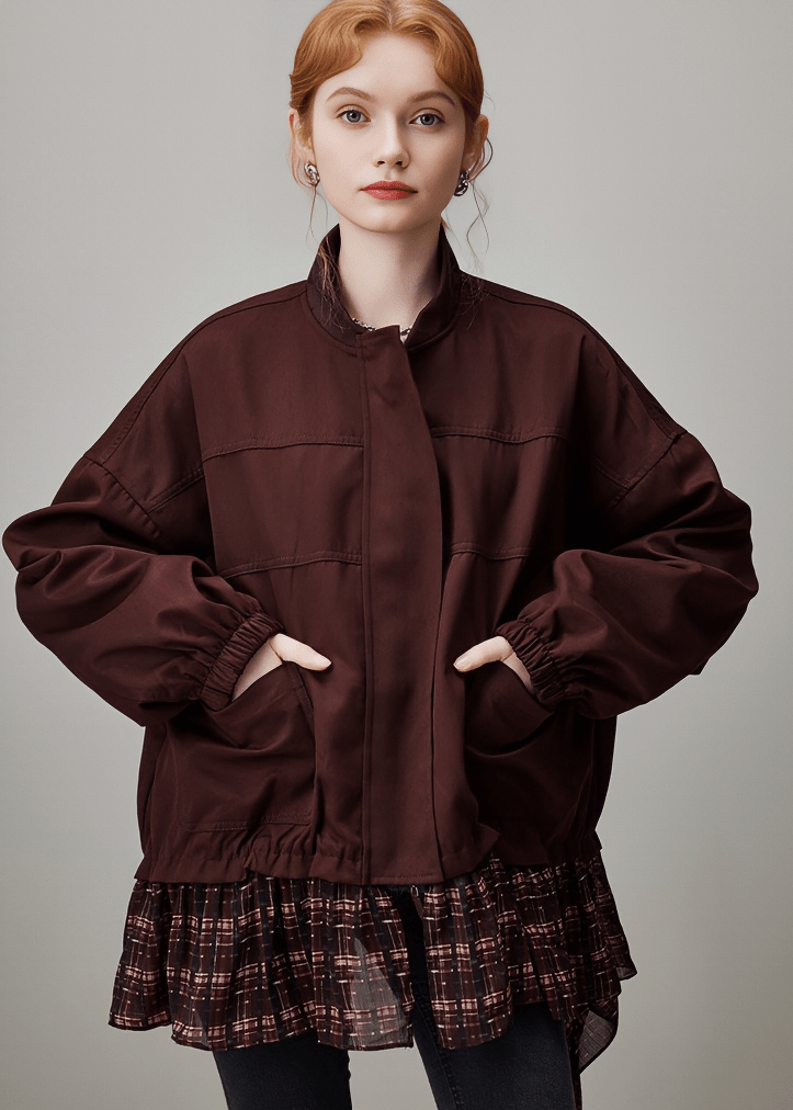 CHECK HEM SWITCHING JACKET - ANLEM