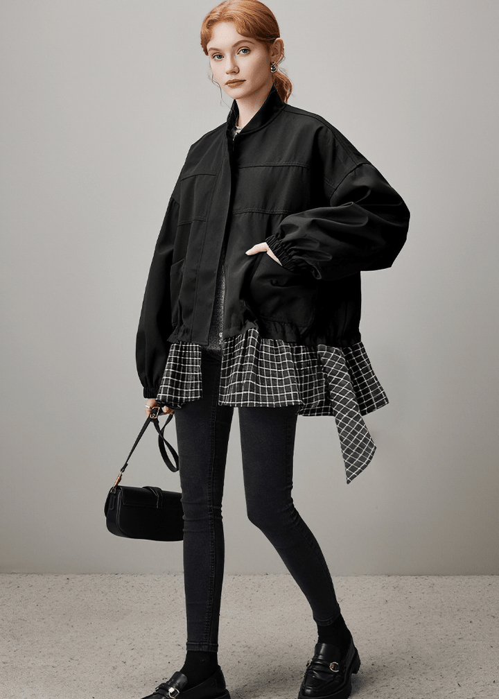 CHECK HEM SWITCHING JACKET - ANLEM