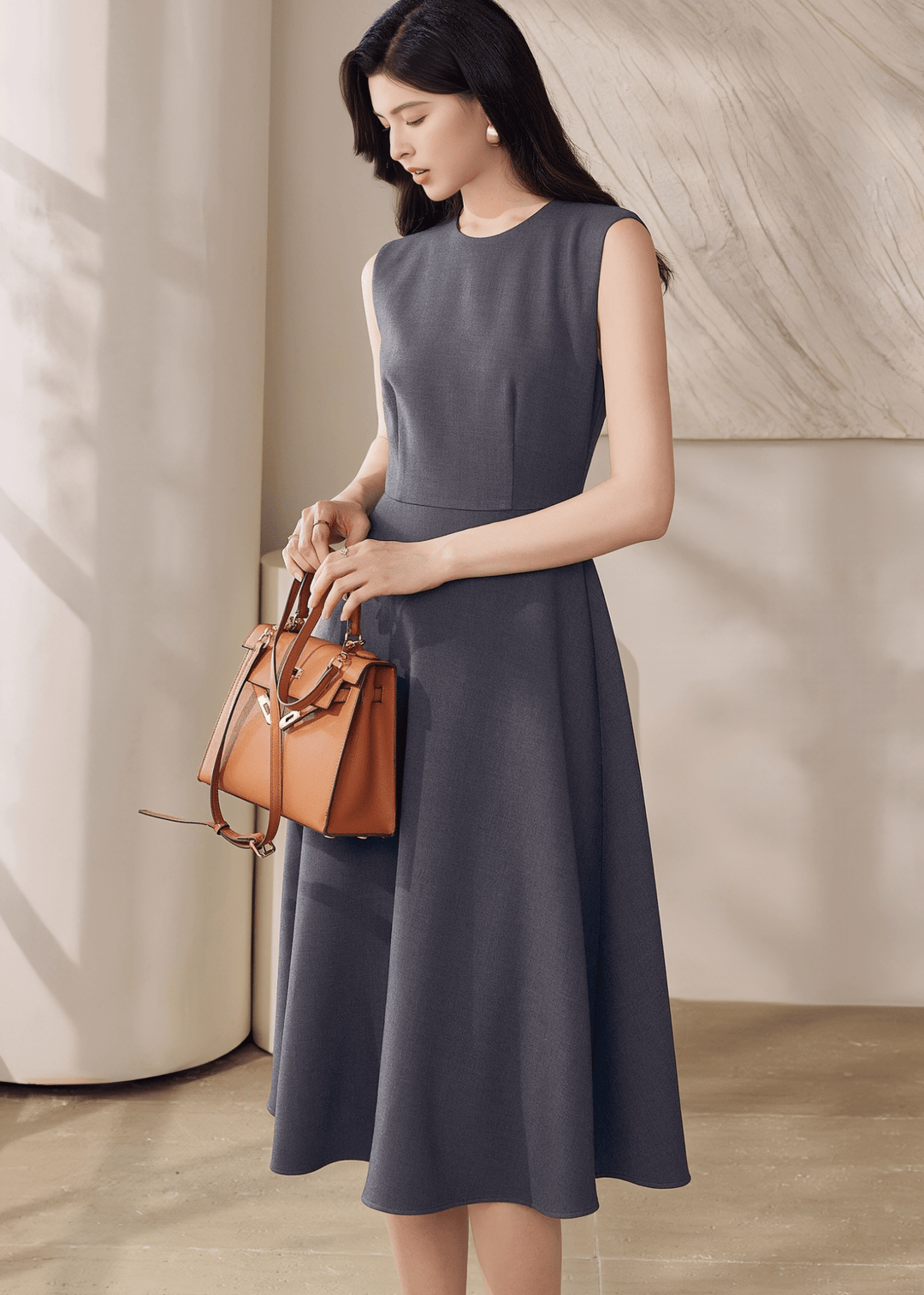 CHIC COLLARLESS JACKET&DRESS - ANLEM