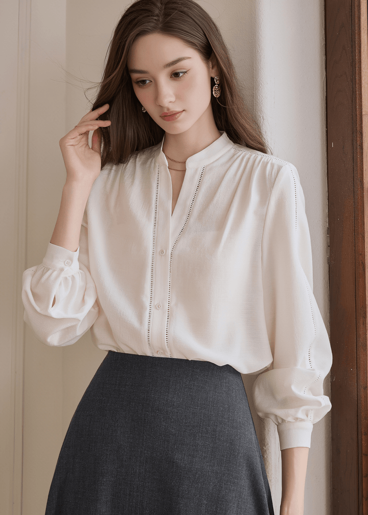 CLASSIC COLLAR BLOUSE - ANLEM