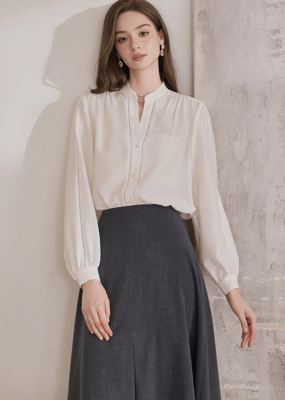 CLASSIC COLLAR BLOUSE - ANLEM