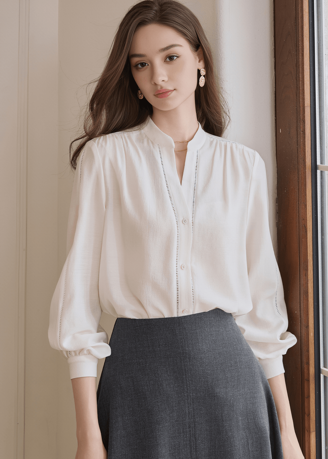 CLASSIC COLLAR BLOUSE - ANLEM