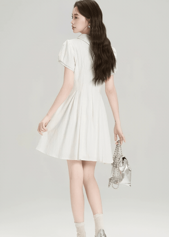 CLASSIC PLEATED MINI DRESS - ANLEM
