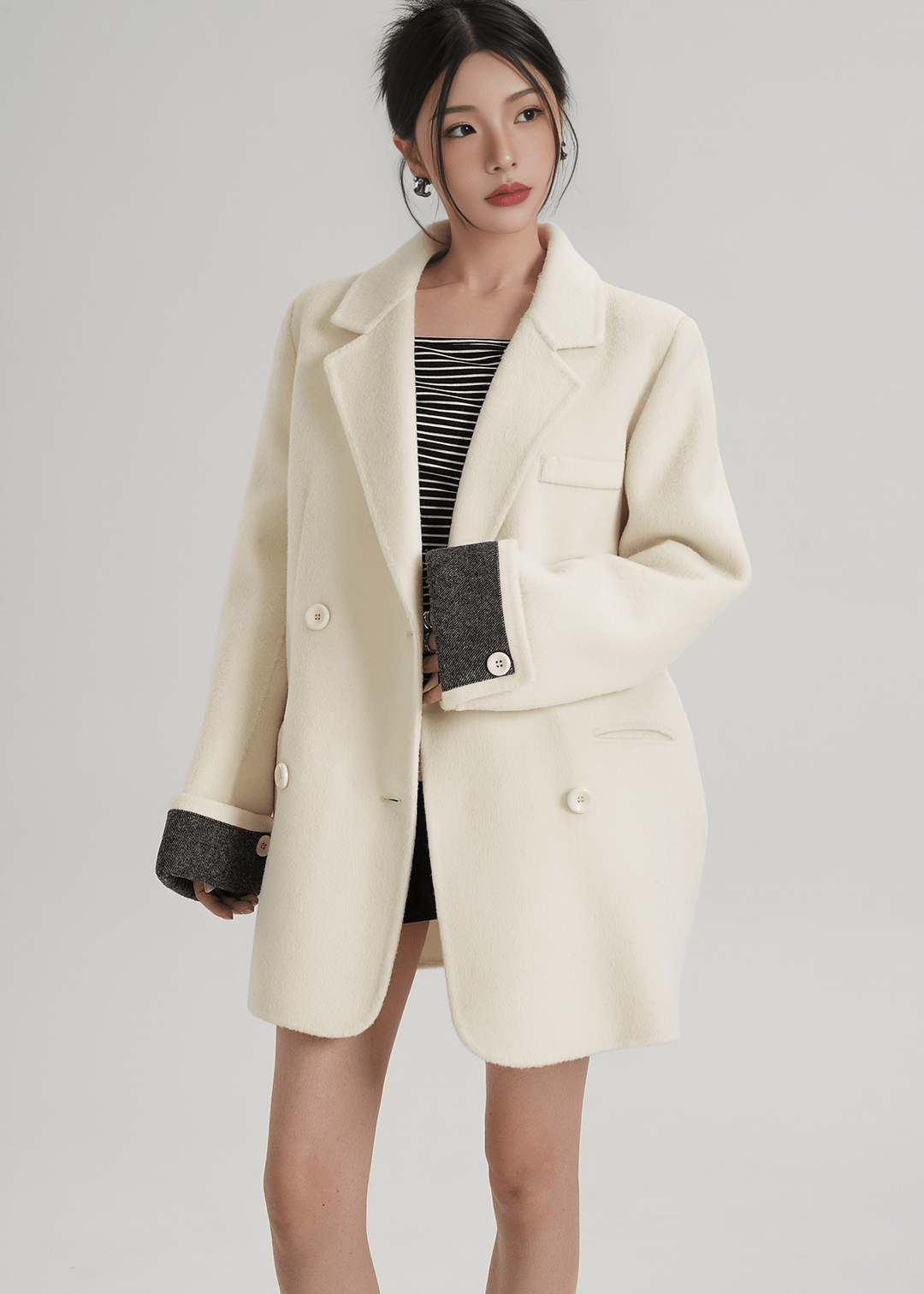 CLASSIC TAILORED PEACOAT - ANLEM