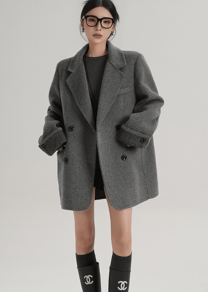 CLASSIC TAILORED PEACOAT - ANLEM