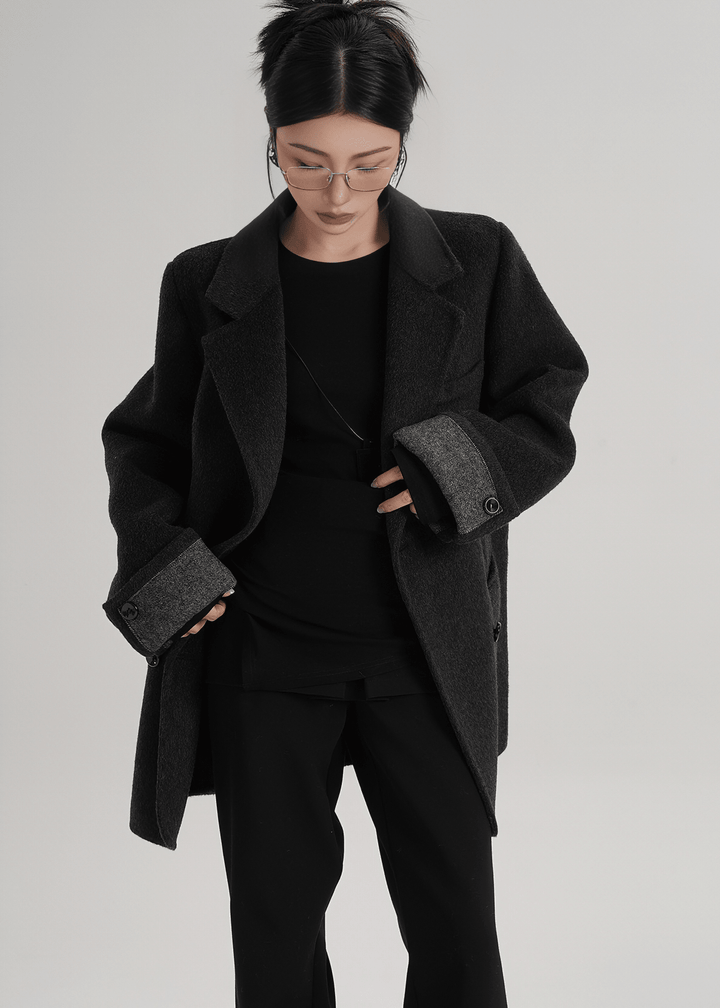 CLASSIC TAILORED PEACOAT - ANLEM