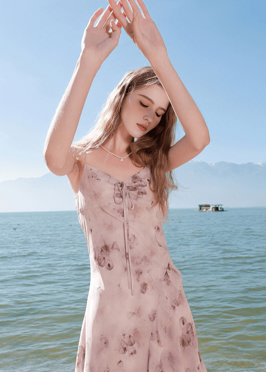 COASTAL BREEZE SLIP DRESS - ANLEM