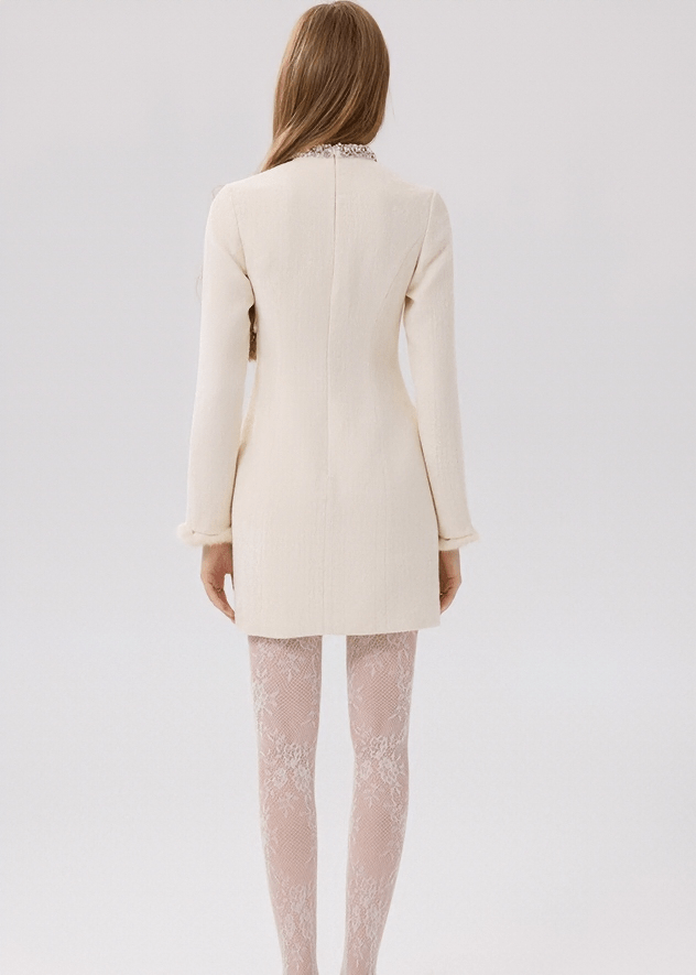 CRYSTAL COLLAR LUXURY DRESS - ANLEM