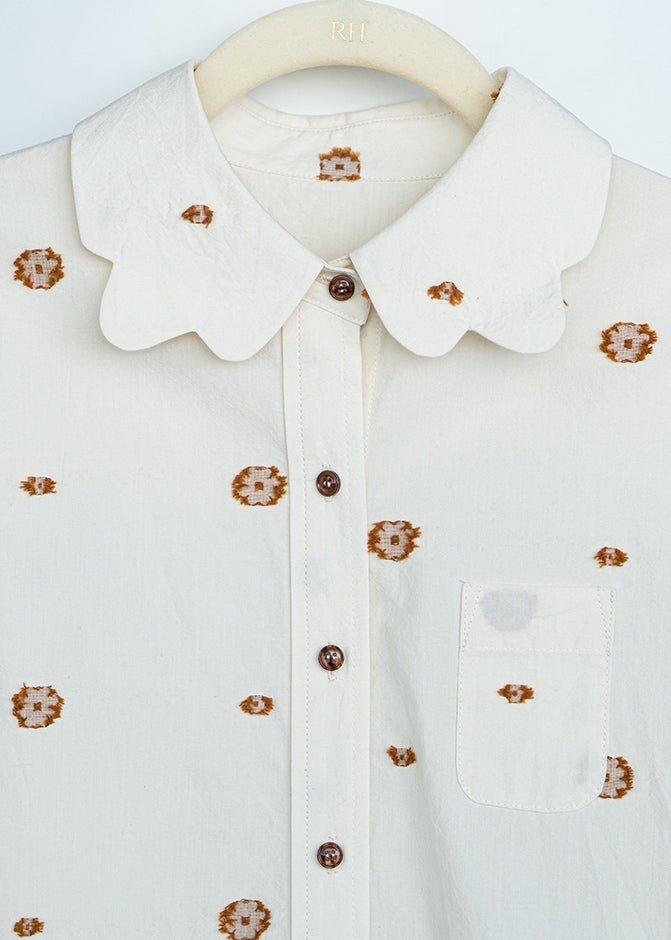 DESIGNER COLLAR EMBROIDERED SHIRT - ANLEM