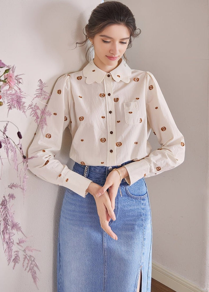 DESIGNER COLLAR EMBROIDERED SHIRT - ANLEM