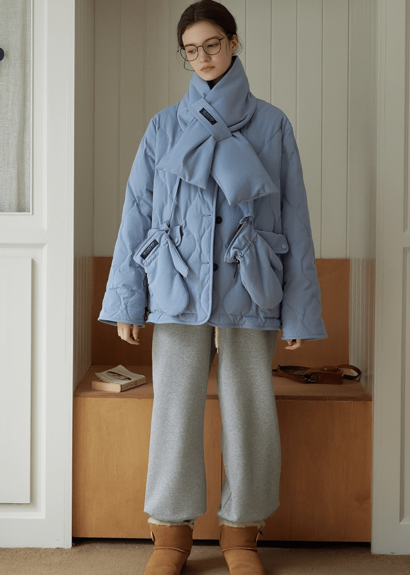 DIAMOND QUILTED SHORT JACKET - ANLEM