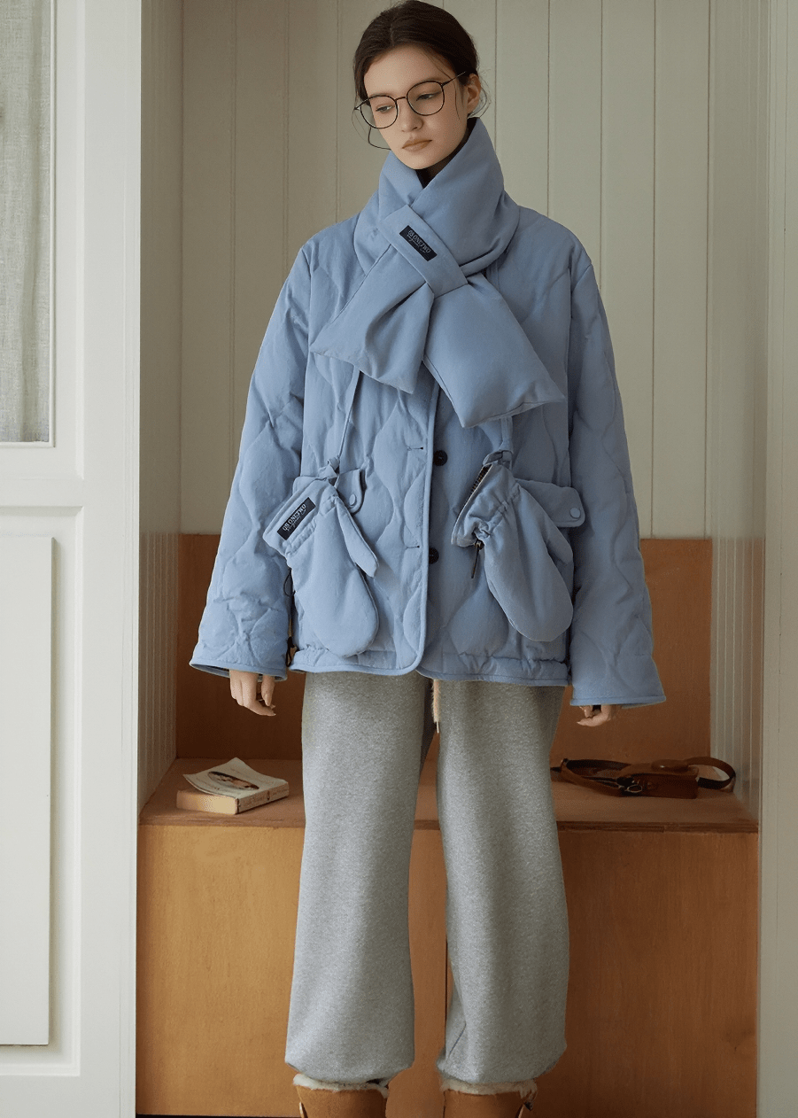 DIAMOND QUILTED SHORT JACKET - ANLEM