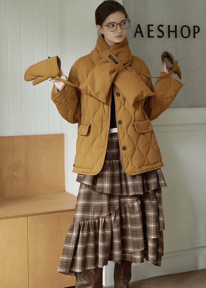 DIAMOND QUILTED SHORT JACKET - ANLEM