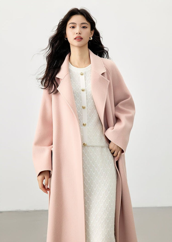 DOUBLE BREASTED BELT LONG COAT - ANLEM