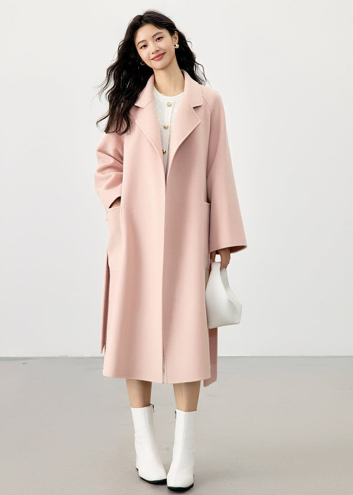 DOUBLE BREASTED BELT LONG COAT - ANLEM