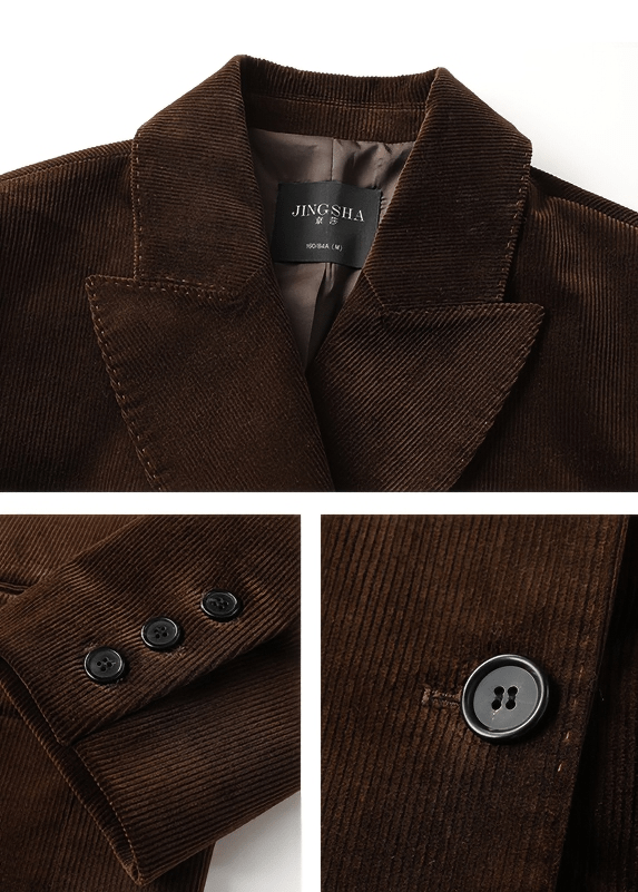 DOUBLE - BREASTED CORDUROY BLAZER - ANLEM