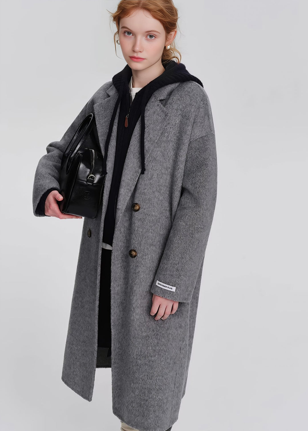 DOUBLE BREASTED GRAY COAT - ANLEM