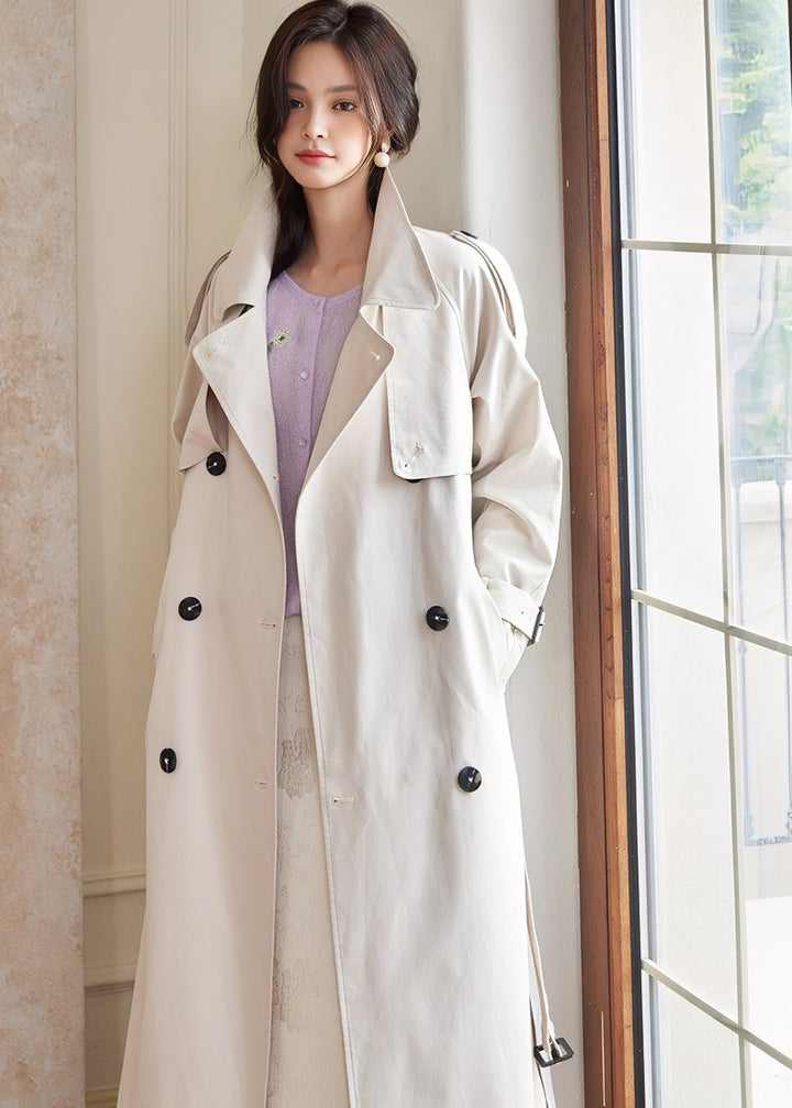 DOUBLE BREASTED MIDI TRENCH COAT - ANLEM