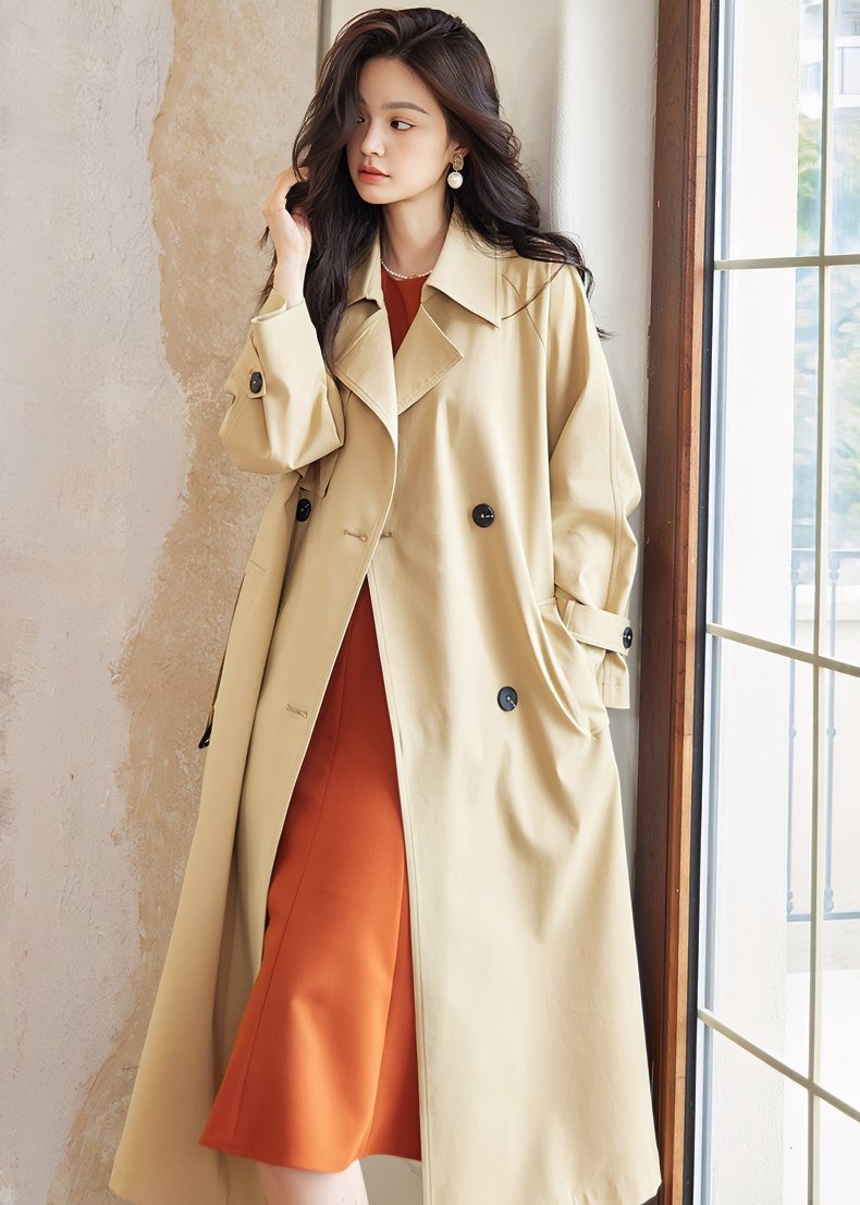 DOUBLE BREASTED MIDI TRENCH COAT - ANLEM