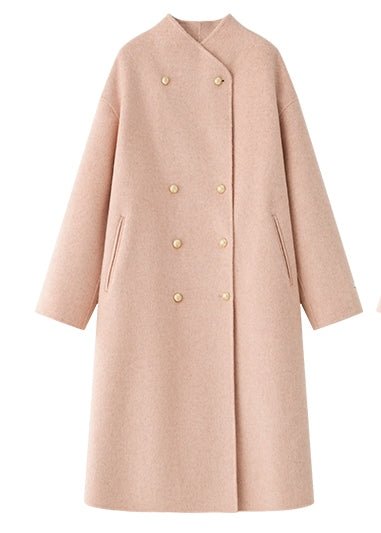 DOUBLE - BREASTED STAND COLLAR COAT - ANLEM