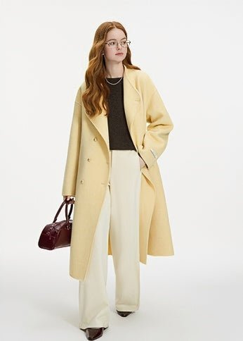 DOUBLE - BREASTED STAND COLLAR COAT - ANLEM