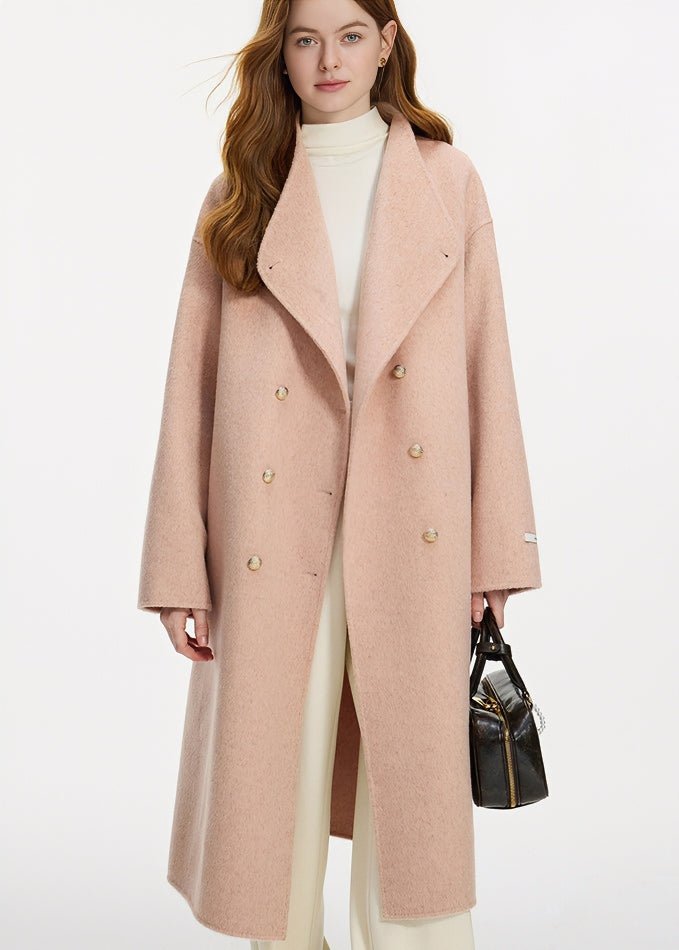 DOUBLE - BREASTED STAND COLLAR COAT - ANLEM