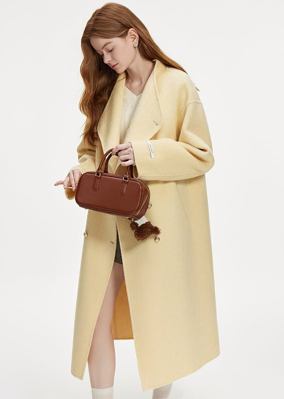 DOUBLE - BREASTED STAND COLLAR COAT - ANLEM