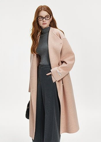 DOUBLE - BREASTED STAND COLLAR COAT - ANLEM