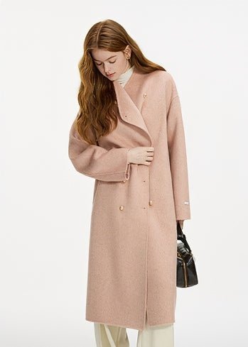 DOUBLE - BREASTED STAND COLLAR COAT - ANLEM